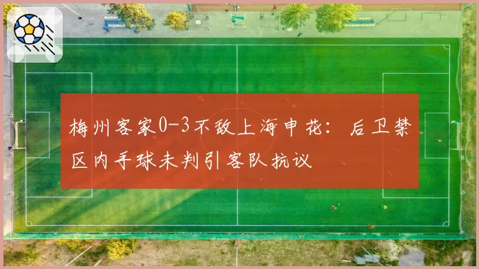 梅州客家0-3不敌上海申花：后卫禁区内手球未判引客队抗议